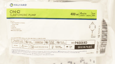 Halyard P400X4D On-Q Elastomeric Pump 400ml (x)